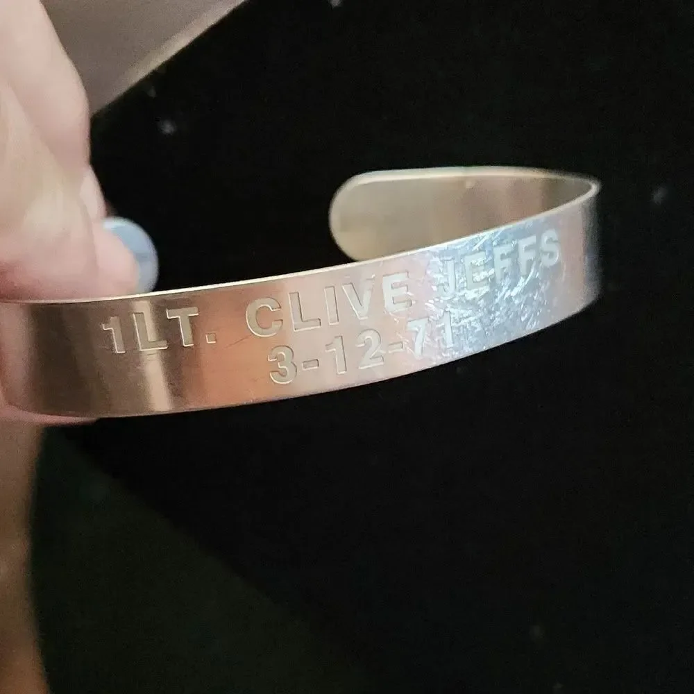 POW MIA Bracelet Cuff Lt. Clive Jeffs 3-12-71 Vietnam